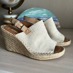 TOMS Monica Espadrille Wedge Sandal NWOT